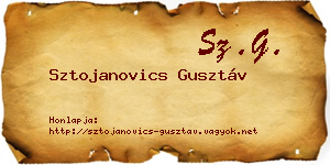 Sztojanovics Gusztáv névjegykártya